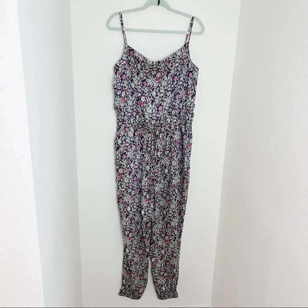 Cinq A Sept Finnley Party Floral Powder Blue Multi Jumpsuit - Picture 2 of 10